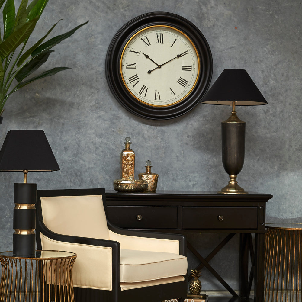 Sorrento Black 3 Drawer Console - OneWorld Collection